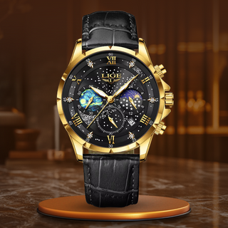 Montre élégante avec phases de lune