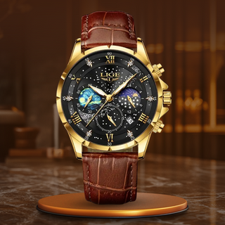 Montre élégante avec phases de lune
