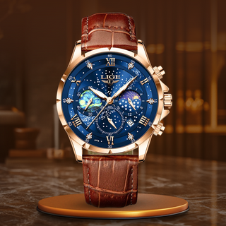Montre élégante avec phases de lune