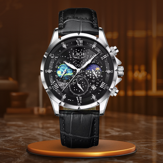 Montre élégante avec phases de lune