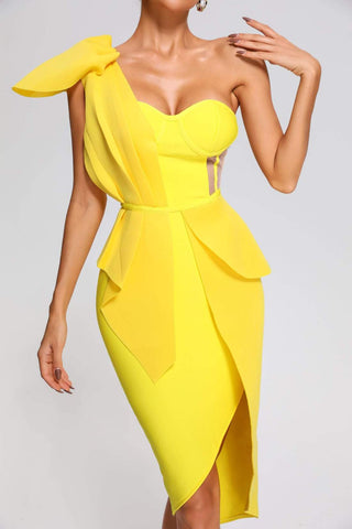 Robe mi-longue asymétrique Spak